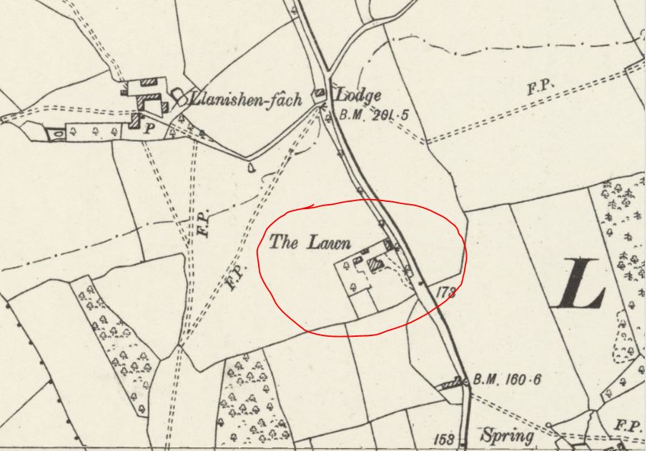 1901 OS map showing site of the Nine Giants pub Cardiff