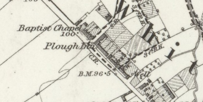1886 OS map showing Whitchurch village Cardiff