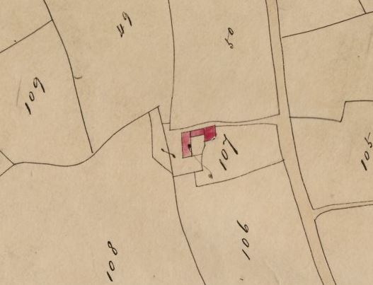 1845 Tithe Map showing the site of The Mawr Arms pub Cardiff