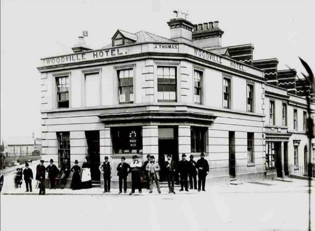 c.1890 photograph of the Woodville pub, Cardiff